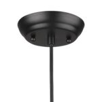 Matte Black Cork Shade Modern One Light Hanging Pendent Lamp - Image 6