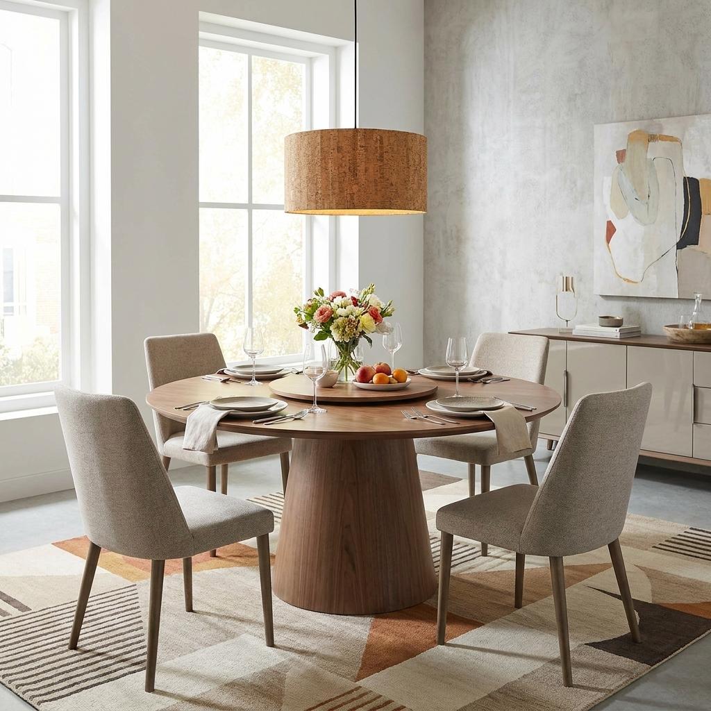 398291_7_kwKiP7rq.jpg Matte Black Cork Shade Modern One Light Hanging Pendent Lamp - Image 1
