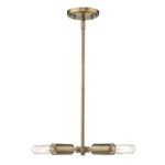 Gold Four Light Metal Dimmable Chandelier - Image 4