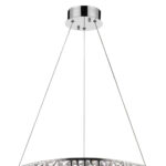 Silver Faux Crystal Bling Ring LED Hanging Light - Image 3