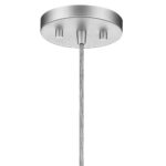 Acrylic and Steel Shade Hanging Globe Light - Image 4