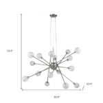 Modern Multi Light Geometric Hanging Chandelier Light - Image 5