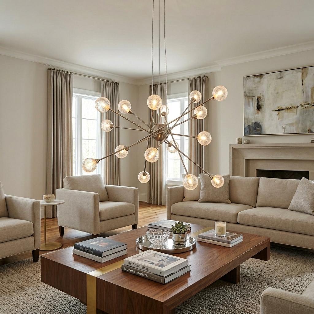 399198_5_XoErkbdC.jpg Modern Multi Light Geometric Hanging Chandelier Light - Image 1