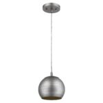 Light Gray and Gold Hanging Dome Light - Image 2