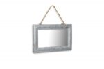 9" Silver Metal Framed Accent Mirror - Image 4