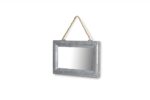 9" Silver Metal Framed Accent Mirror - Image 5