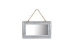 9" Silver Metal Framed Accent Mirror - Image 2