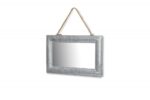 9" Silver Metal Framed Accent Mirror - Image 6