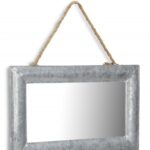 9" Silver Metal Framed Accent Mirror - Image 7