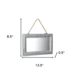 9" Silver Metal Framed Accent Mirror - Image 10