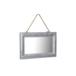 9" Silver Metal Framed Accent Mirror - Image 3