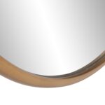 20" Antiqued Brass Round Metal Framed Accent Mirror - Image 4