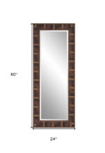 60" Brown Framed Full Length Hanging Mirror - Image 7