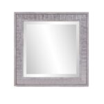 Warm Gray Faux Wood Square Mirror - Image 2