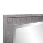 Warm Gray Faux Wood Square Mirror - Image 4