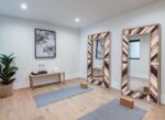 71" Ivory and Gray Wood Framed Leaning Accent Mirror - Image 5