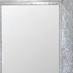 84" Gray And Brown Galvanized Metal and Wood Framed Leaning Accent Mirror - Image 3