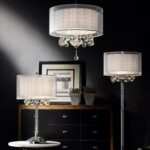Chic Silver Ceiling Lamp with Crystal Accents and Silver Shade - Image 7
