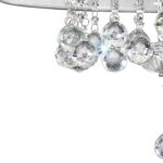 Chic Silver Ceiling Lamp with Crystal Accents and Silver Shade - Image 5