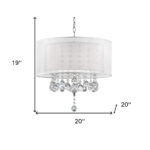 Chic Silver Ceiling Lamp with Crystal Accents and Silver Shade - Image 8