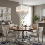 Glam Silver Faux Crystal Hanging Celing Lamp with See Thru Shade
