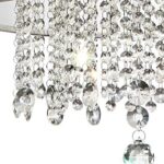 Primo Gold Finish Ceiling Lamp with Crystal Accents and White Shade - Image 5