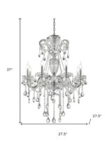 Candle Style Empire Transparent Glass Led Ceiling Light - Image 5