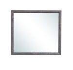 35" Dark Gray Wood Framed Accent Mirror - Image 2