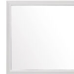 35" White Framed Dresser Mirror - Image 4