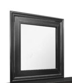 38" Gray Square Wood Framed Accent Mirror - Image 4