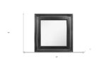 38" Gray Square Wood Framed Accent Mirror - Image 5