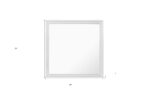 38" White Square Wood Framed Accent Mirror - Image 5