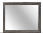 37" Gray Wood Framed Accent Mirror - Image 2