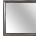 37" Gray Wood Framed Accent Mirror - Image 5