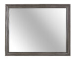 37" Gray Wood Framed Accent Mirror - Image 3