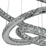 Silver Metal and Crystals LED Dimmable Chandelier - Image 3