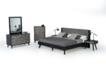 40" Black Ash Veneer Rectangle Wall Mounted Dresser Mirror Engineered Wood Framed - Image 3