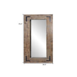 75" Brown Wood Framed Leaning Accent Mirror - Image 11
