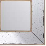 12" Square Wall Mounted Vintage Style Glass Frame Accent Mirror - Image 5