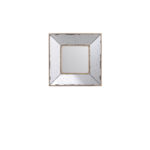 12" Square Wall Mounted Vintage Style Glass Frame Accent Mirror - Image 4