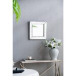 18" Brown Square Metal Framed Antiqued Glass Accent Mirror - Image 6