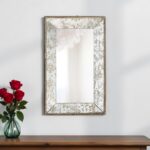 20" Silver Glass Framed Accent Mirror