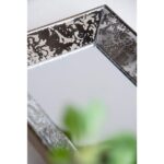 24" Silver Glass Framed Accent Mirror - Image 3