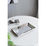 24" Silver Glass Framed Accent Mirror - Image 4