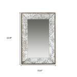 24" Silver Glass Framed Accent Mirror - Image 8