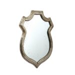 24" Distressed Metallic Crest Shape Wall Mounted Accent Mirror Framed - Image 2