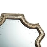 24" Distressed Metallic Crest Shape Wall Mounted Accent Mirror Framed - Image 4