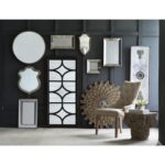 24" Distressed Metallic Crest Shape Wall Mounted Accent Mirror Framed - Image 7