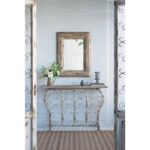 39" Natural Distressed Wood Framed Accent Mirror - Image 9