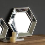 18" Silver Hexagon Glass Framed Accent Mirror - Image 5
